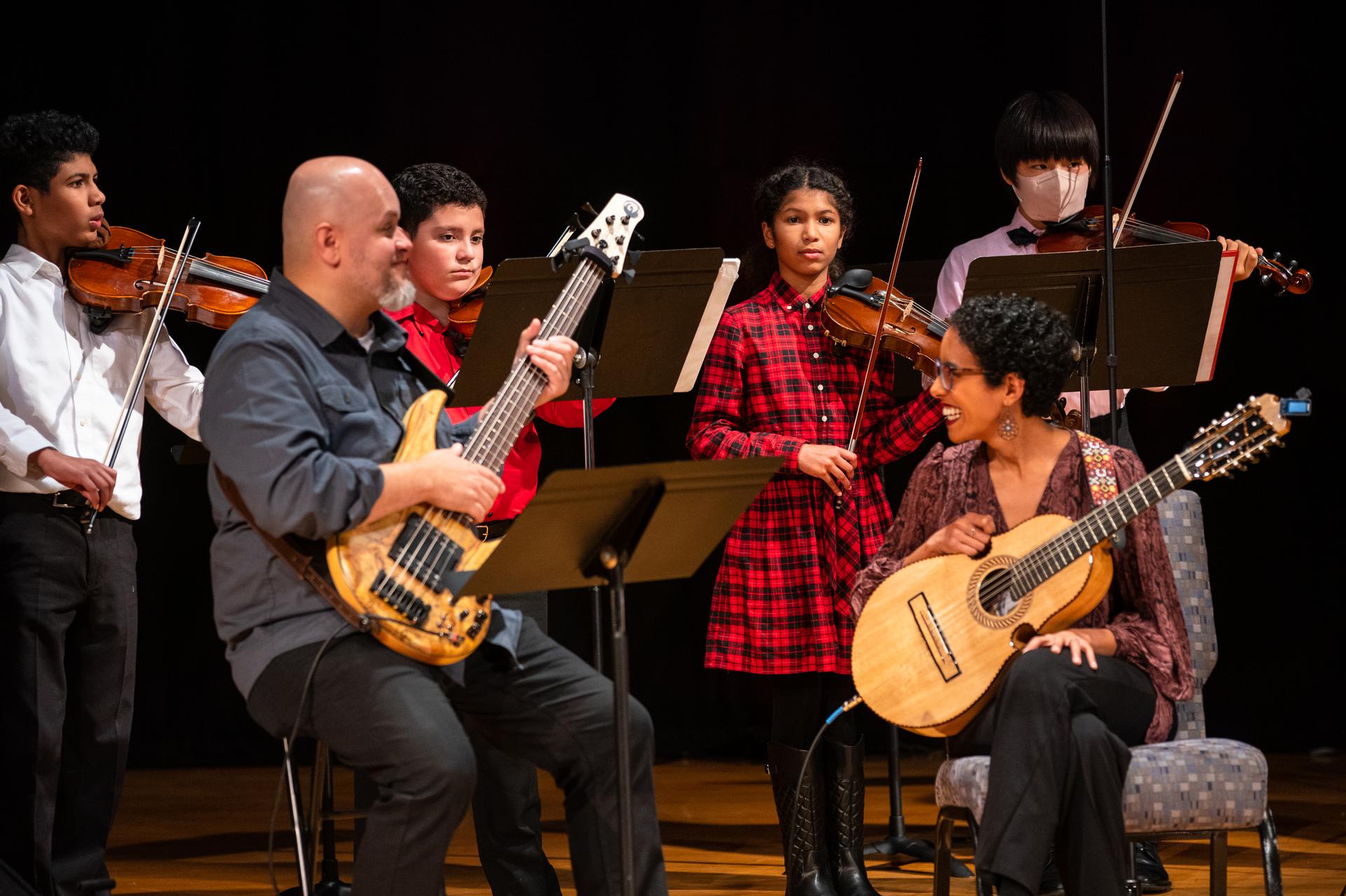 Fabiola Mendez with Aaron duFrend, Miguel Cano, Aaliyah duFrend, and Nathan Chun